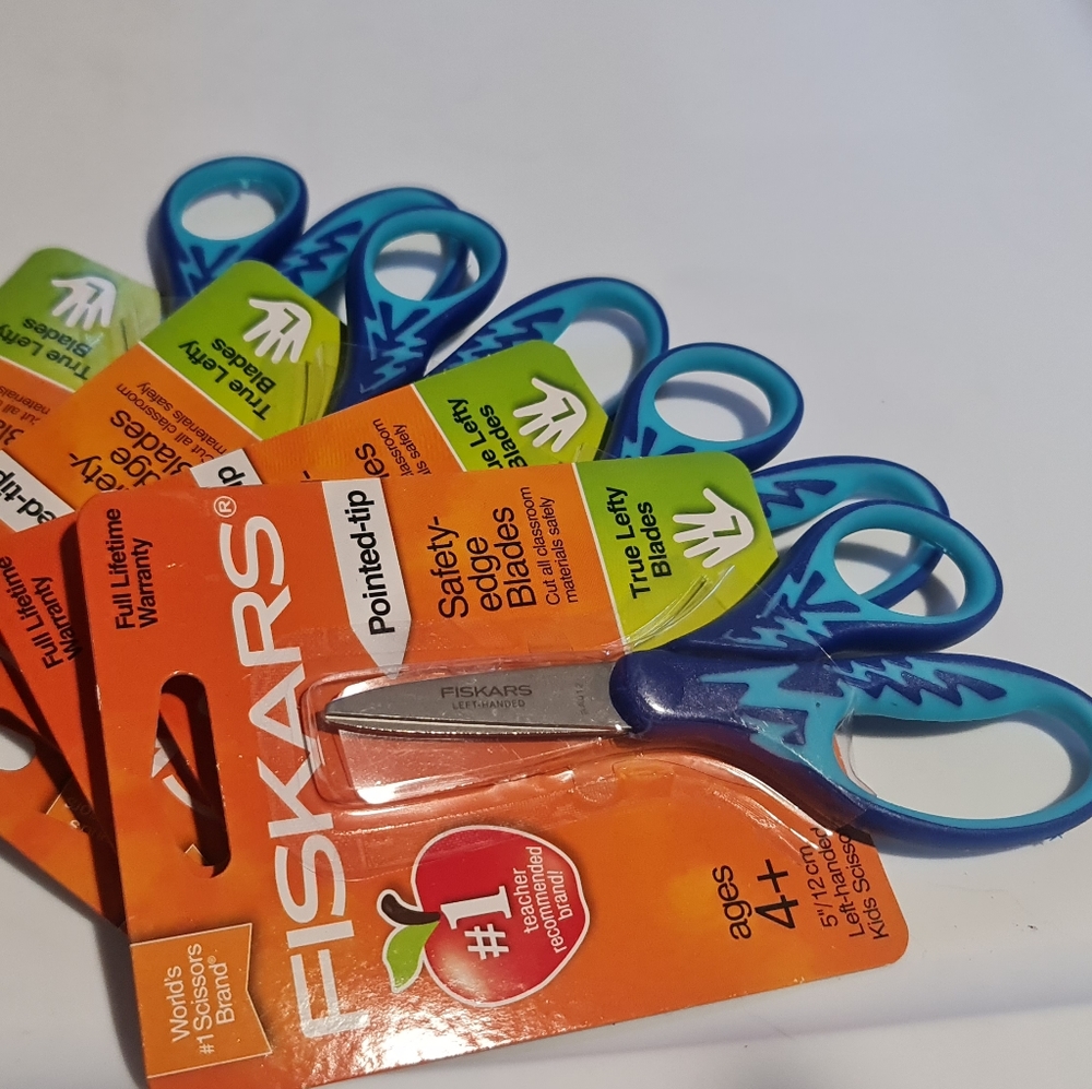 Left Handed Pointed Tip Safety Scissors BRAND NEW
